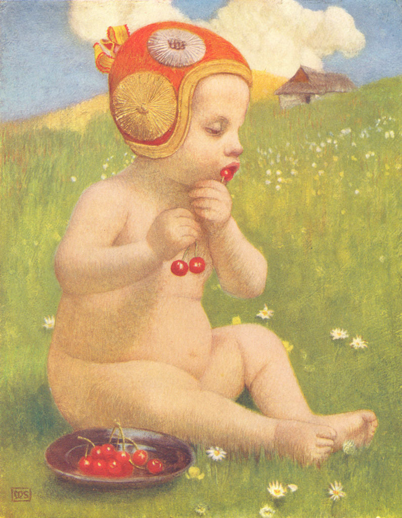 SLOVAKIA. A baby Slovak 1909 old antique vintage print picture